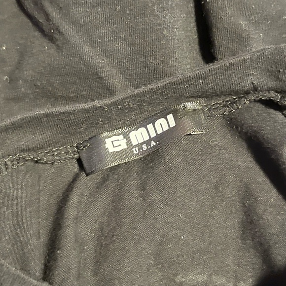 Black Graphic Top with Safety Pins - Picture 4 of 8